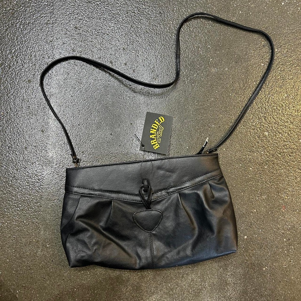 Faux Leather Small Black Crossbody
